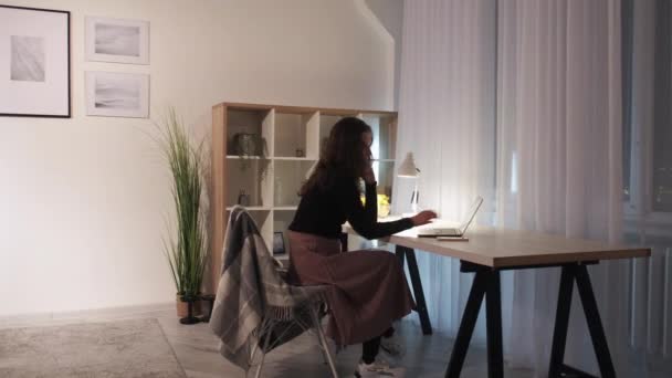 瑜伽生活方式室内运动妇女在家锻炼 — 图库视频影像