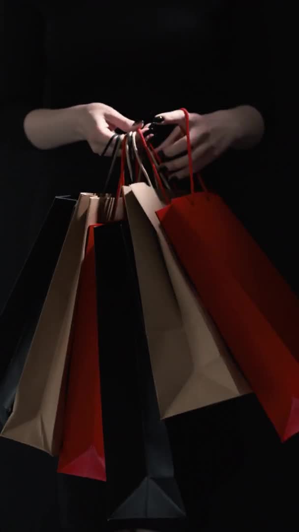 Venerdì nero facile sconto vendita shopping festivo — Video Stock