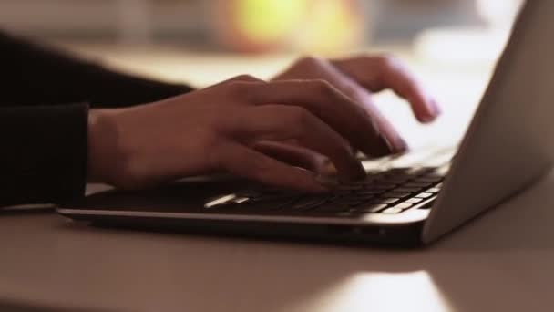 Web keresés internetes böngészés nő kezek laptop — Stock videók