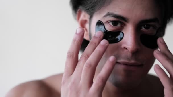 顔治療男性美容アンチエイジングリフティング — ストック動画