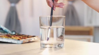 suluboya boya resim süreci boya fırçası