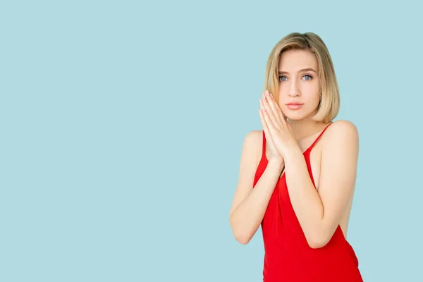 Situación nerviosa mujer preocupada problema error — Foto de Stock