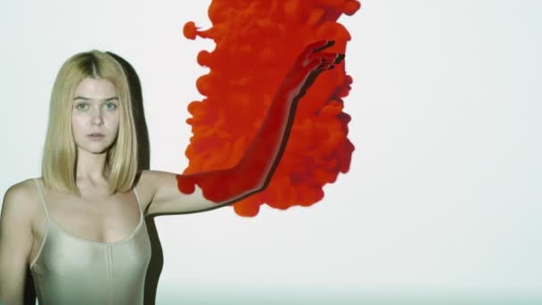 Kobieta okres kobieca opieka zdrowotna menstruacja pani czerwony — Wideo stockowe