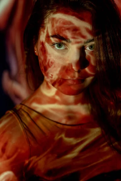 Soyut portre vitiligo ten kadın sanat kontrast — Stok fotoğraf