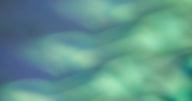 Blur fluorescent glow. Reflection lens. Blue green purple shiny wave mixing color light flow abstract neon gradient art background.