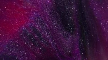 Parıldayan mürekkep. Bulanık renk karışımı. Soyut sanat üzerine odaklanmış pembe parıltı dokusu su sıvısı koyu siyah yaratıcı arkaplan.