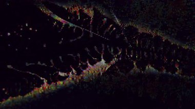 Kırık lcd dokusu. Bilgisayar çökmesini göster. Soyut arka planda çözünmüş renkli sıvı akışı kırık cam cihaz arızası.