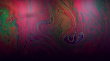 Odaklanamayan psikedelik doku. Suyu boya. Soyut yaratıcı akrilik sanat arka planında yüzen pembe mor neon kimyasal kabarcıklar..