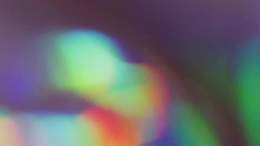 Odaklanamayan gökkuşağı ışığı. Dereceli yansıma. Koyu arkaplanda soyut renkli parıltı karışımı. Kırmızı mavi holografik parlak neon ışıklı optik efekt .