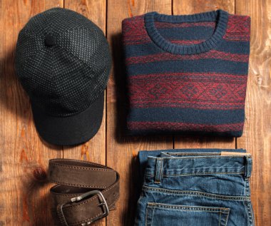 sıcak kış erkek kumaş kümesi