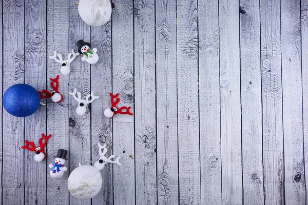 Decoraciones Navidad Sobre Fondo Madera — Foto de Stock