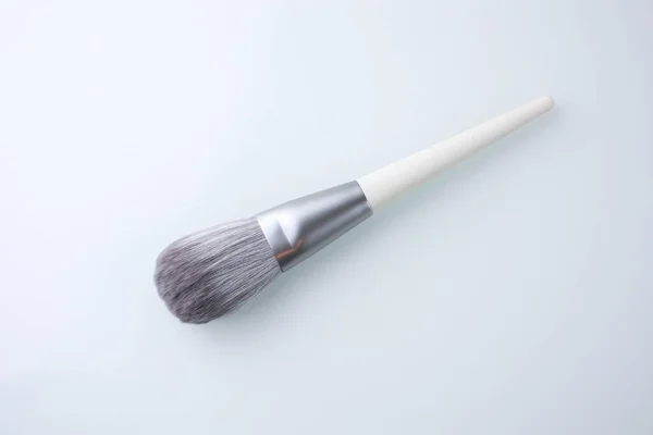 Brosse Maquillage Sur Fond Blanc — Photo