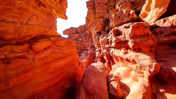 Desfiladeiro Desfiladeiro Montanha Vermelho Que Está Localizado Deserto — Fotografia de Stock