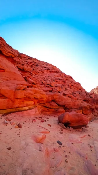 Red Rocks Located Desert Blue Sky — Stock Photo, Image