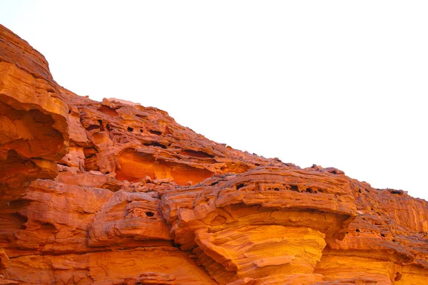 Blick Auf Den Roten Canyonfelsen Gegen Den Blauen Himmel — Stockfoto