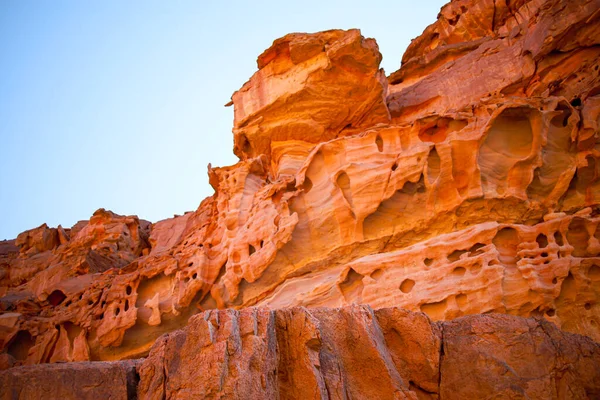 Kloof Van Rode Berg Canyon Die Gelegen Woestijn — Stockfoto