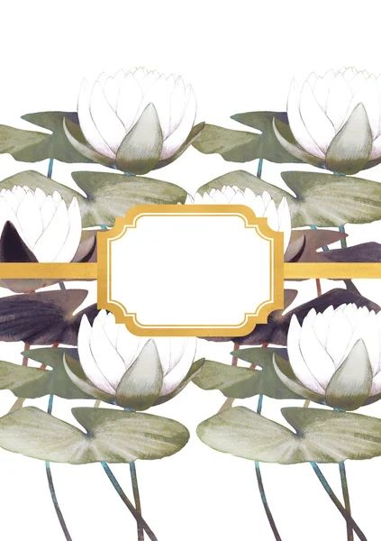 Карточка с лилией Стоковое Изображение