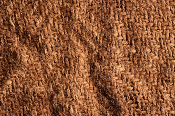 质地手织羊毛褐色背景墙纸 — 图库照片