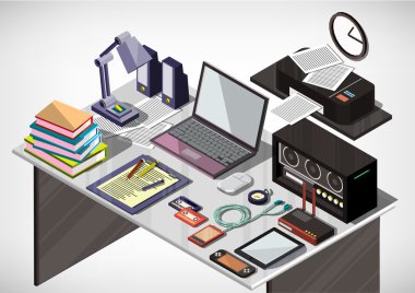 bilgi grafik iç ofis kavramı çizimi