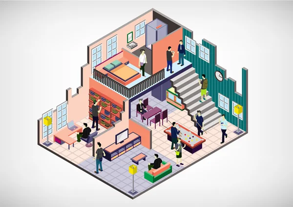 bilgi grafik iç Oda kavramı çizimi