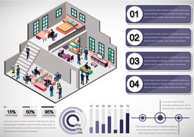 bilgi grafik iç Oda kavramı çizimi