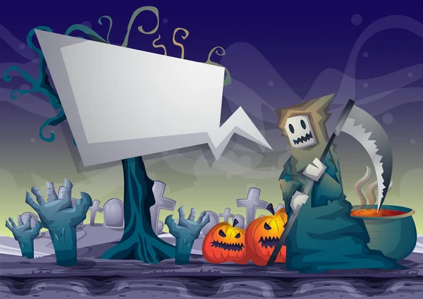 Halloween oggetto vettore cartone animato con strati separati — Vettoriale Stock