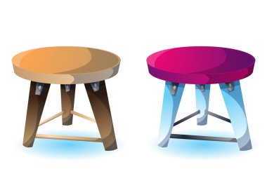 çizgi film vektör illüstrasyon iç butik sandalye