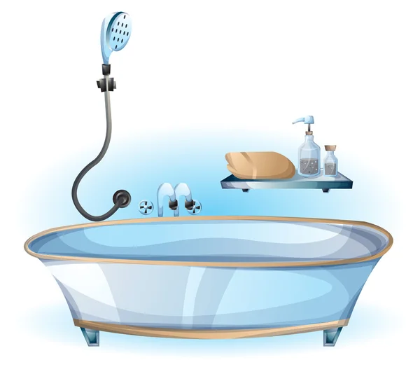 Векторная иллюстрация интерьера объекта ванны — стоковый вектор