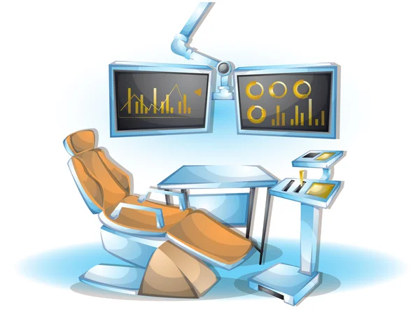 Desenho animado ilustração vetorial sala de cirurgia interior com camadas separadas —  Vetores de Stock