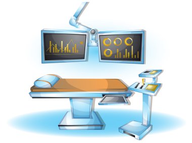 çizgi film vektör illüstrasyon iç Cerrahi operasyon oda ayrı katmanları ile