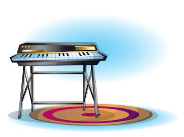 vektör illüstrasyon müzik aletleri nesneleri ayrı katmanları ile çizgi film