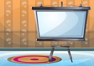 çizgi film vektör illüstrasyon iç ofis oda ayrı katmanları ile