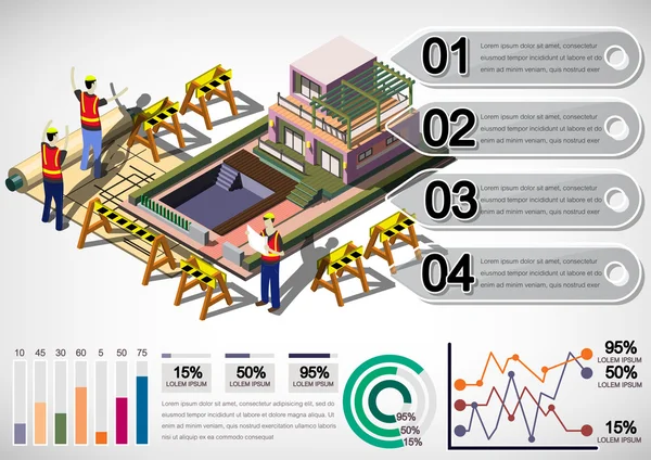 Illustratie van info grafische stedelijke stad concept — Stockvector