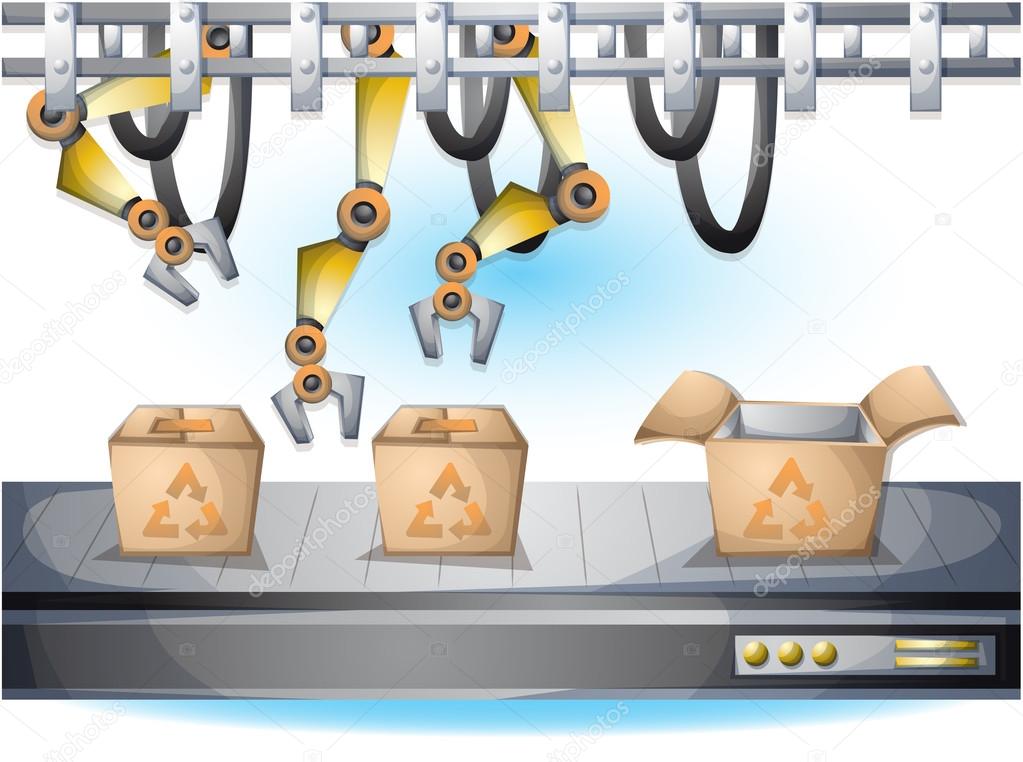 dibujos animados vector ilustración interior Fábrica habitación con