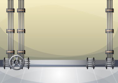 Nargile duvar ayrı katmanları ile illüstrasyon karikatür vektör