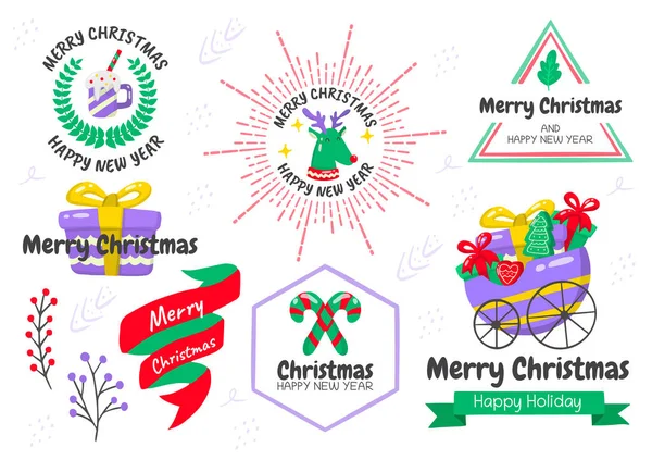 Weihnachtsschild Vector Logo Für Banner — Stockvektor