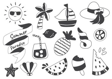 Pankart için Yaz Etiketi Vektör Logosu