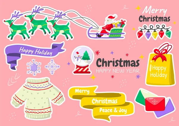 Weihnachtsschild Vector Logo Für Banner — Stockvektor