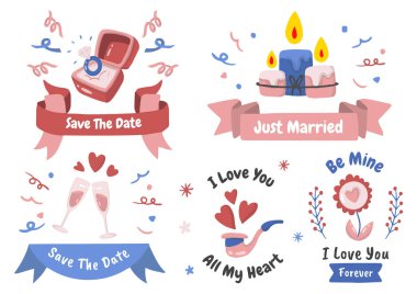 Pankart için Valentine etiketi Vektör Logosu