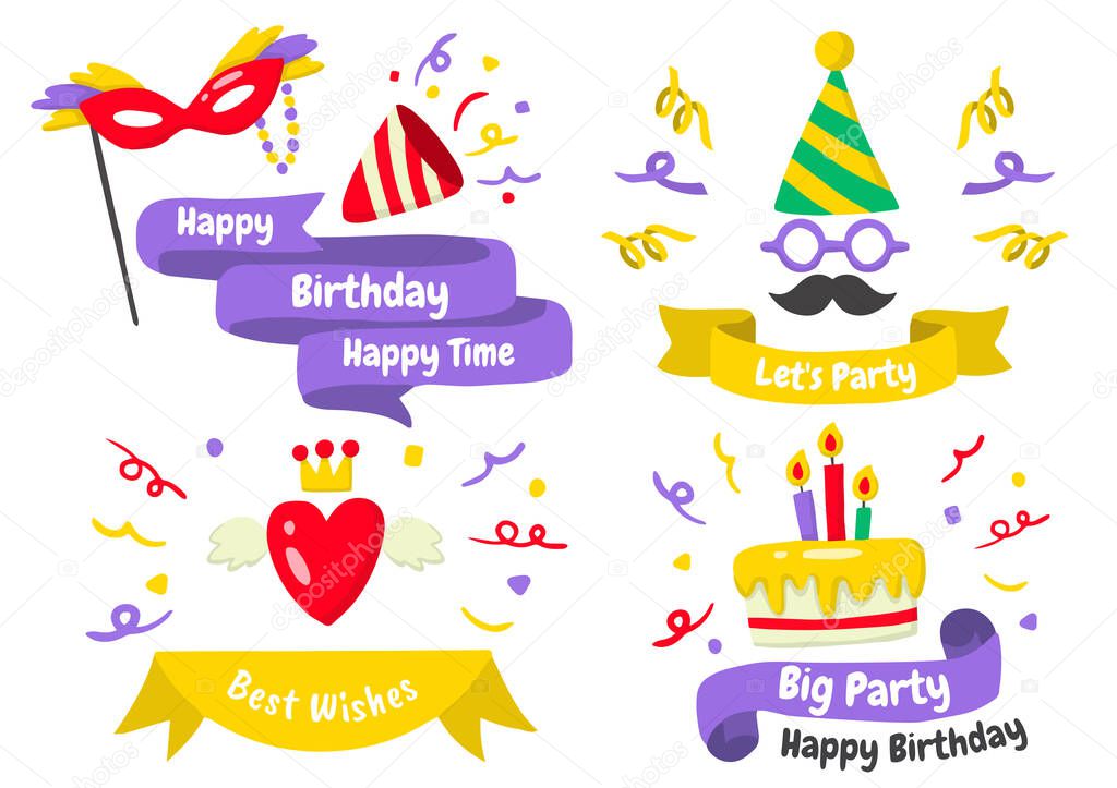 Party label Vector Logo for banner