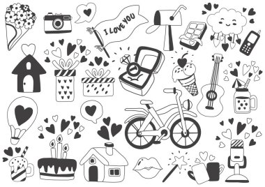 Pankart için sevgililer günü illüstrasyon Vektörü