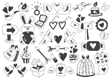 Pankart için sevgililer günü illüstrasyon Vektörü