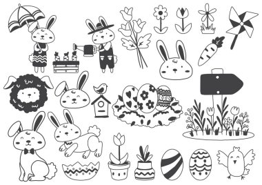 Pankart için Paskalya Vektörü illüstrasyonu