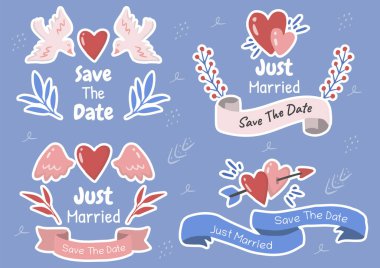 Pankart için sevgililer günü illüstrasyon Vektörü