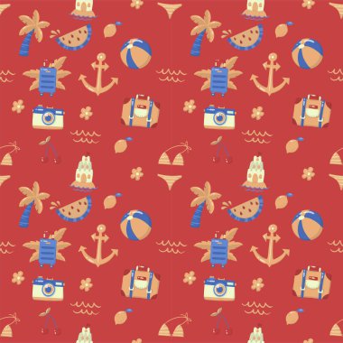 Pankart için kusursuz Yaz Kalıbı Vektörü