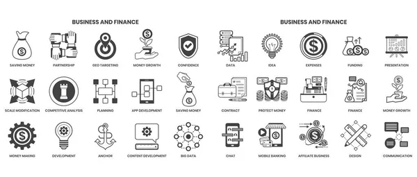 Business Icons Set Business — Stock Vector