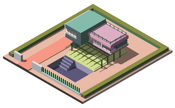 정보 그래픽 하우스 개념의 삽화 — 스톡 벡터