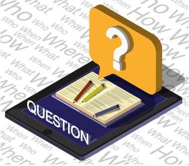 bilgi grafik soru işareti kavramı çizimi