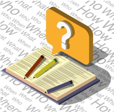 bilgi grafik soru işareti kavramı çizimi