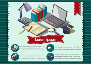 Yaratıcı rapor şablonu el ilanı broşür vektör kağıt tasarım şablonu için Infographics ve afiş
